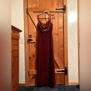 Skye Velvet Dress- Terracotta